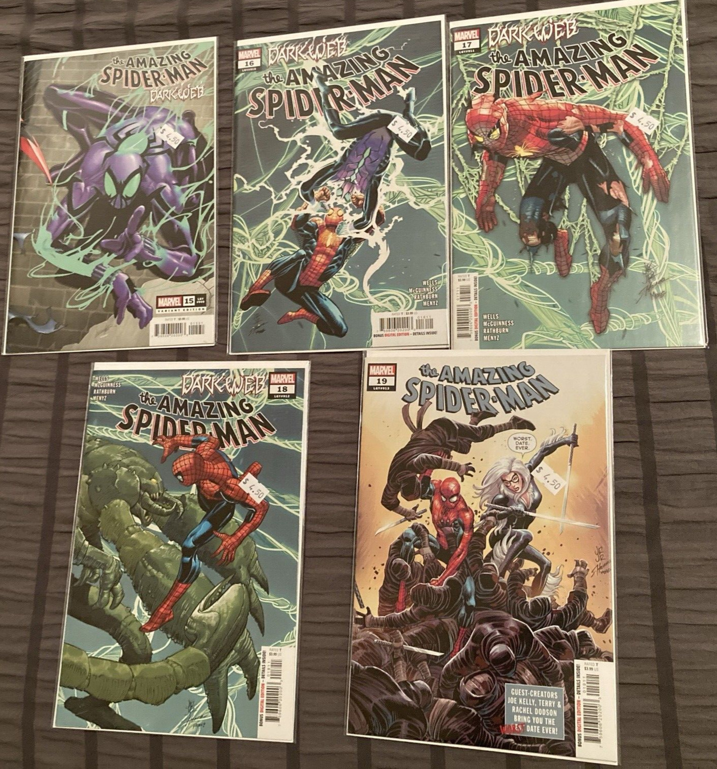 Amazing Spider-Man Comic Lot w Variants 15C 16B 17A 18A 19A Keys Marvel Vol 6