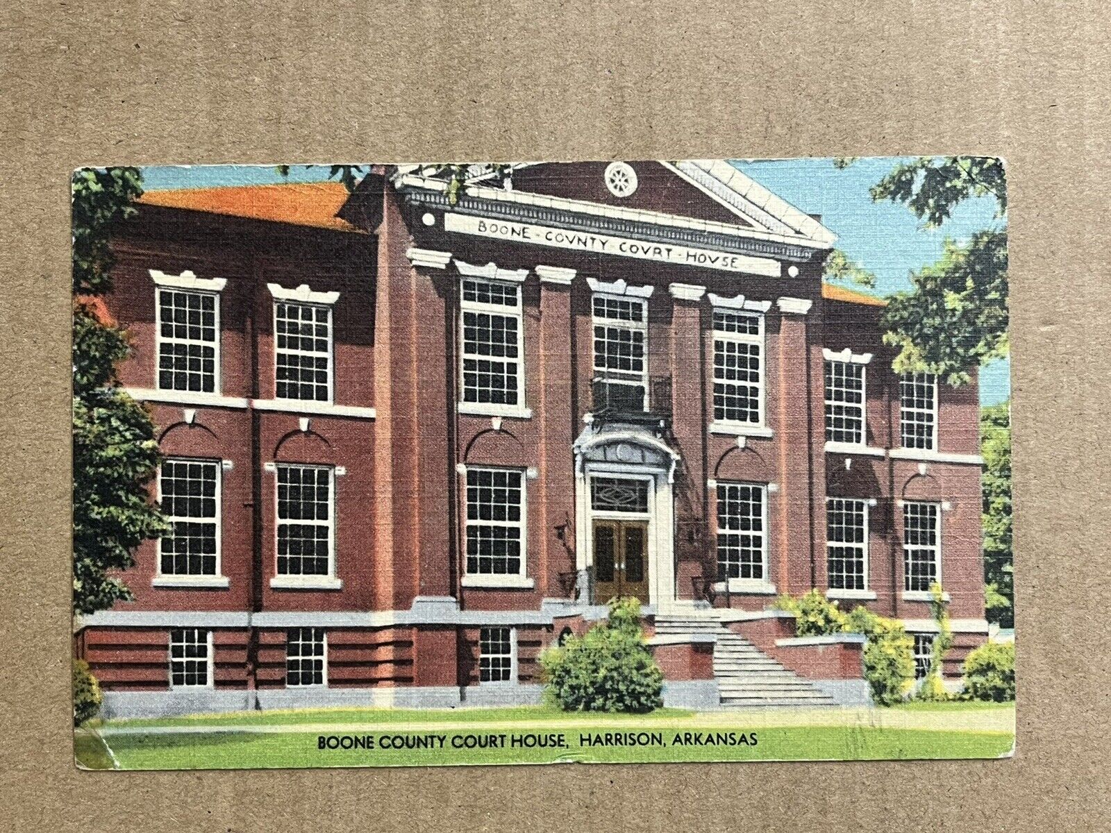 Postcard Harrison Arkansas Boone County Court House Vintage AR PC