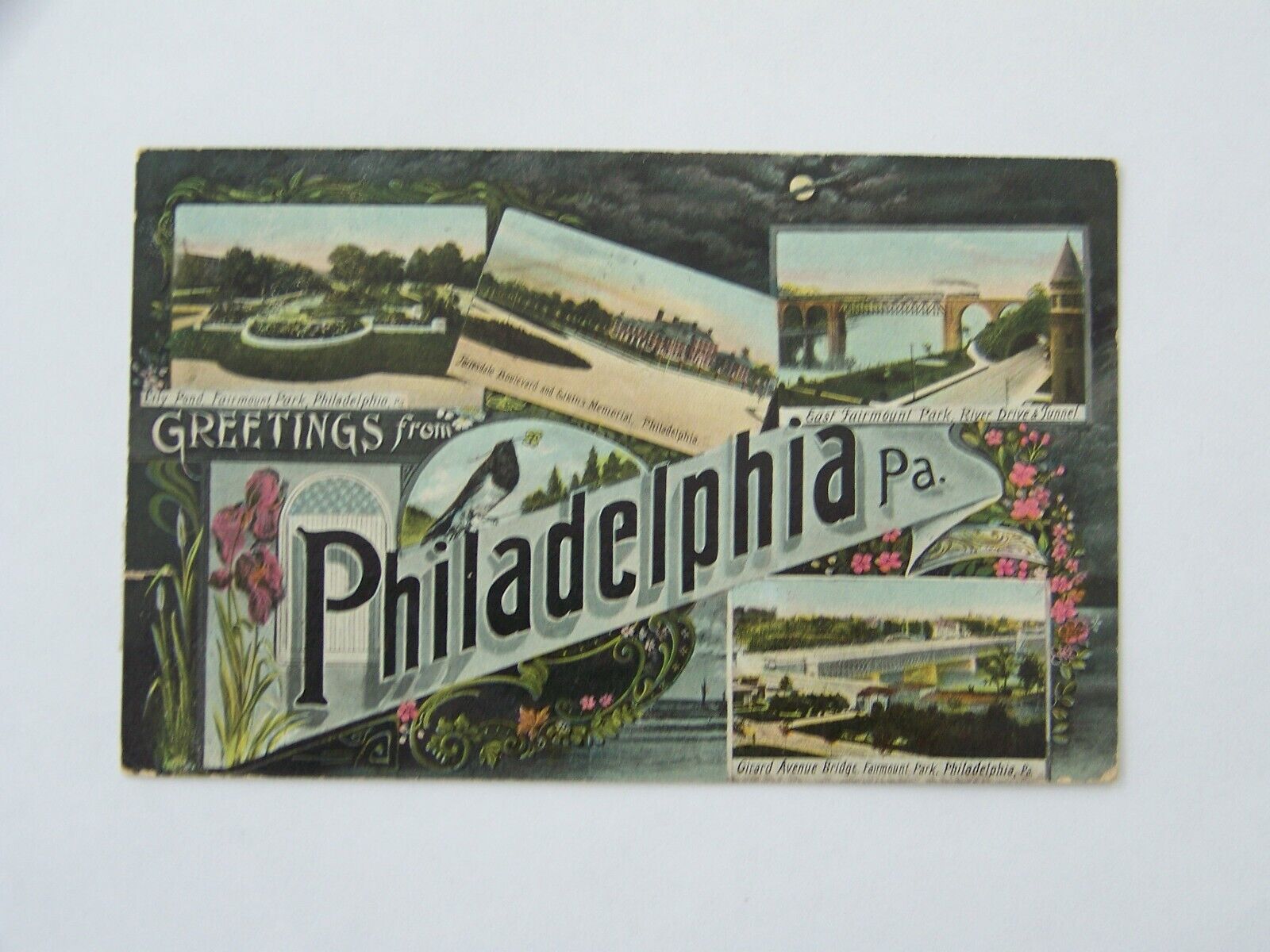Philadelphia Pennsylvania PA 1908 Large Letter Greetings