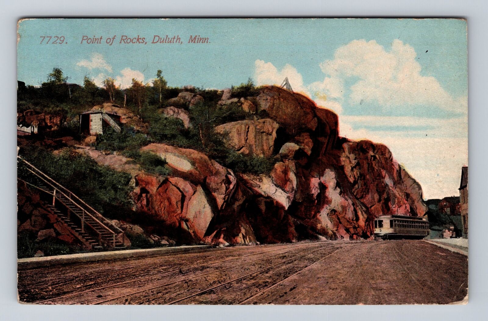 Duluth MN-Minnesota, Point Of Rocks, Antique, Vintage c1914 Souvenir Postcard