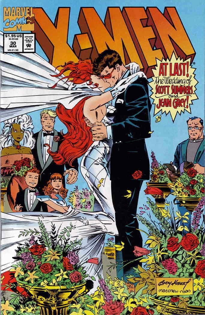 X-Men (2nd Series) #30 VF/NM; Marvel | with card Wedding Cover - we combine ship