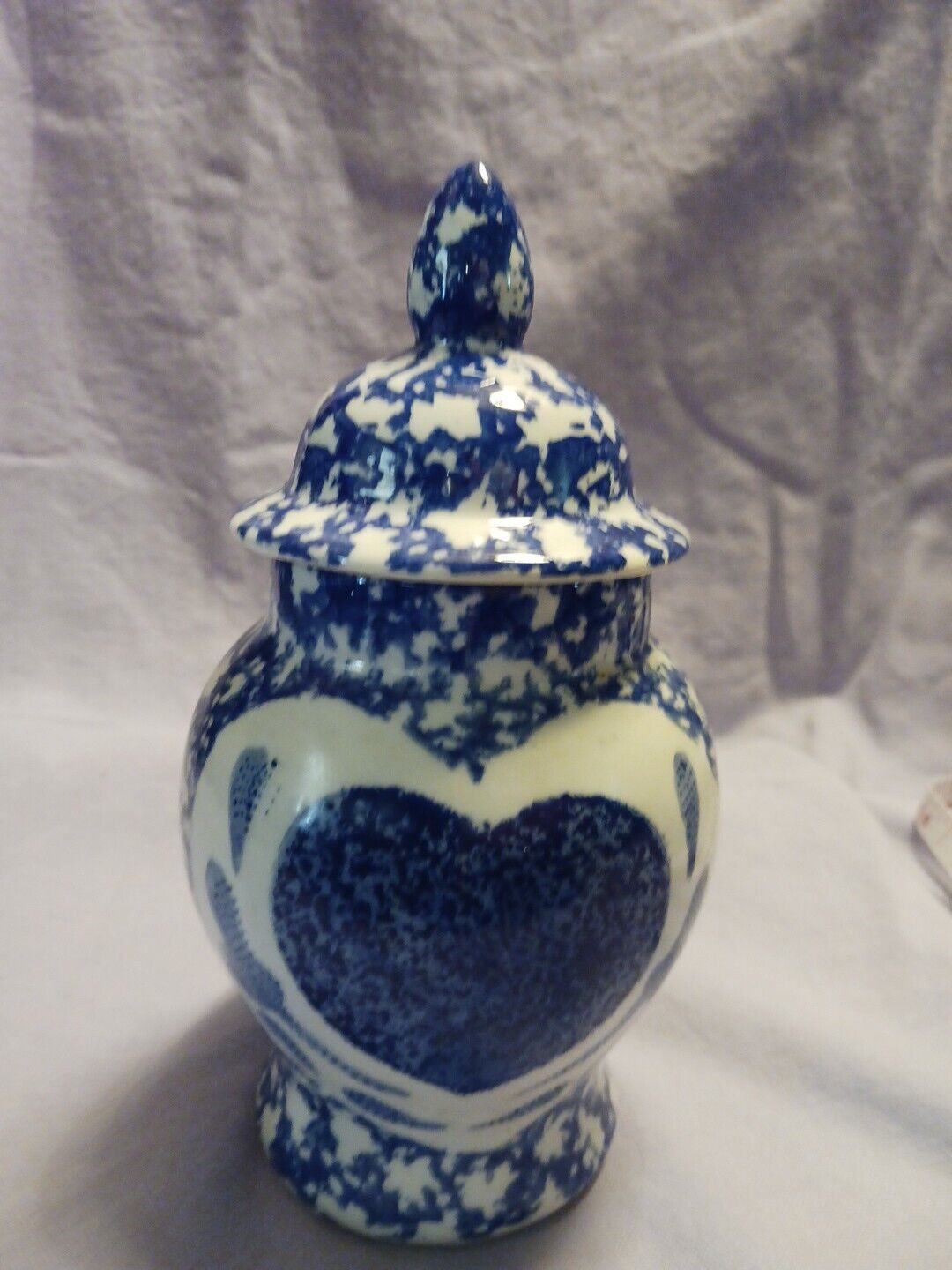 Vintge Chineese Ginger Jar Blue And  White