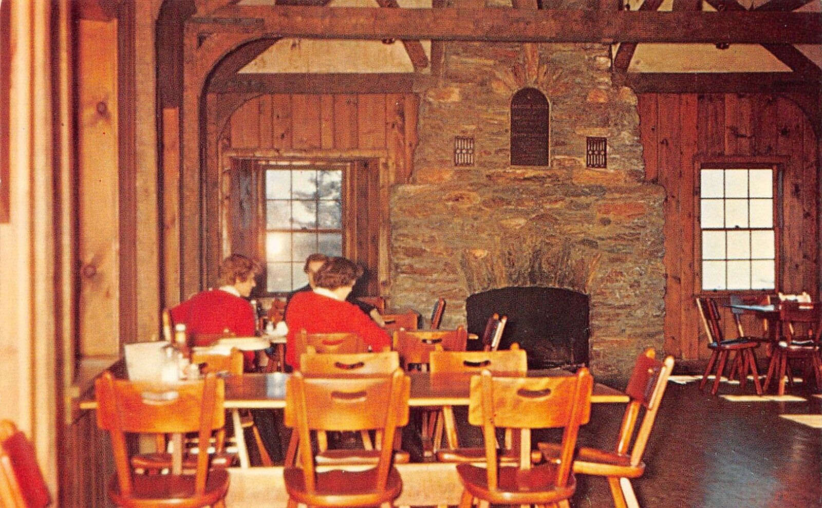 Dining Room Bascom Lodge Mount Greylock Adams MA Massachusetts Postcard 4583