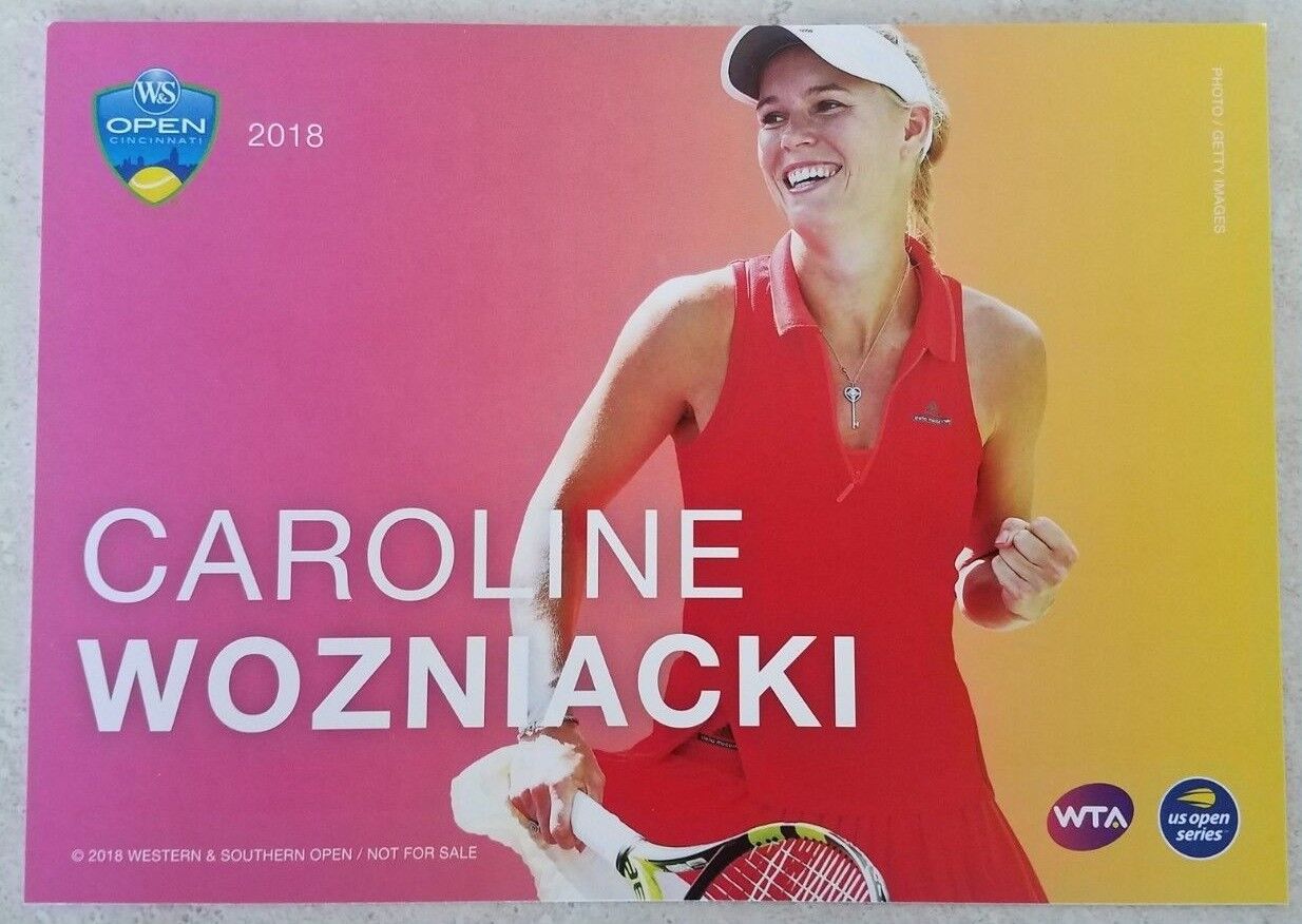 CAROLINE WOZNIACKI 5X7 2018 WESTERN & SOUTHERN ATP TOURNAMENT COLLECTOR CARD