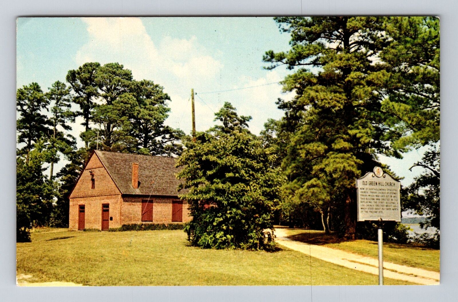 Salisbury MD-Maryland, Old Green Hill Church, Religion, Vintage Postcard