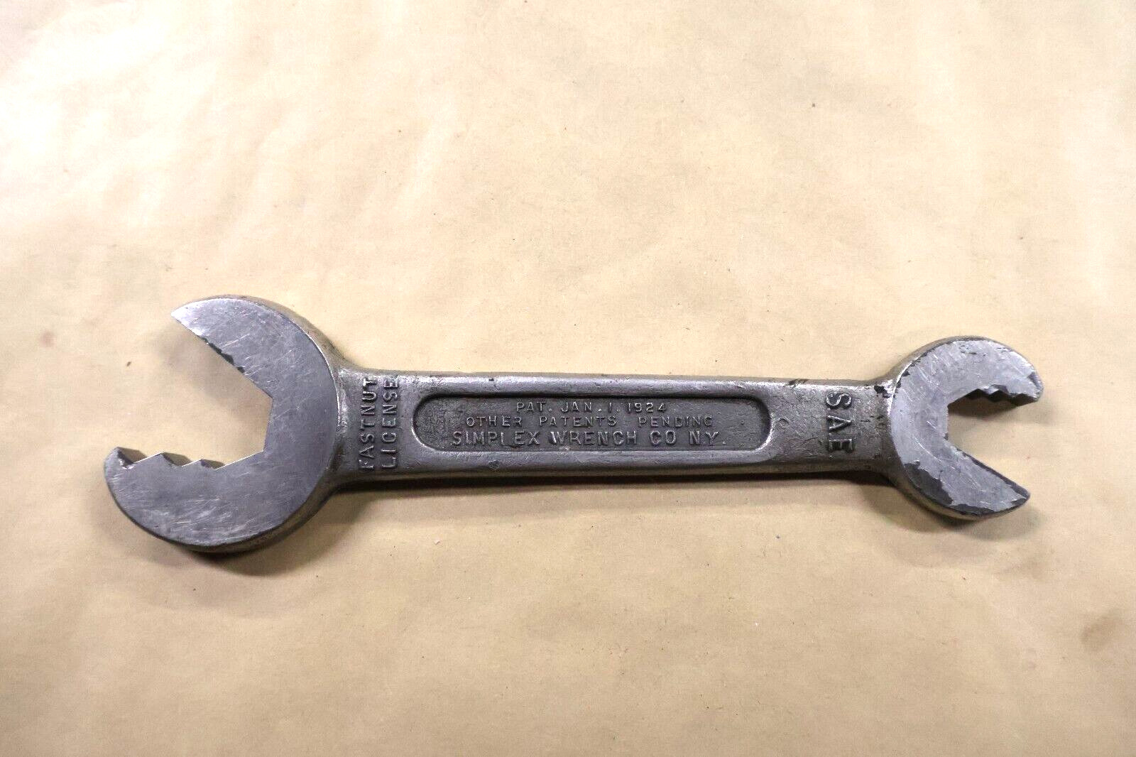 Antique Tool Simplex Ratchet Wrench No. 11 Patented January 1, 1924 made in USA