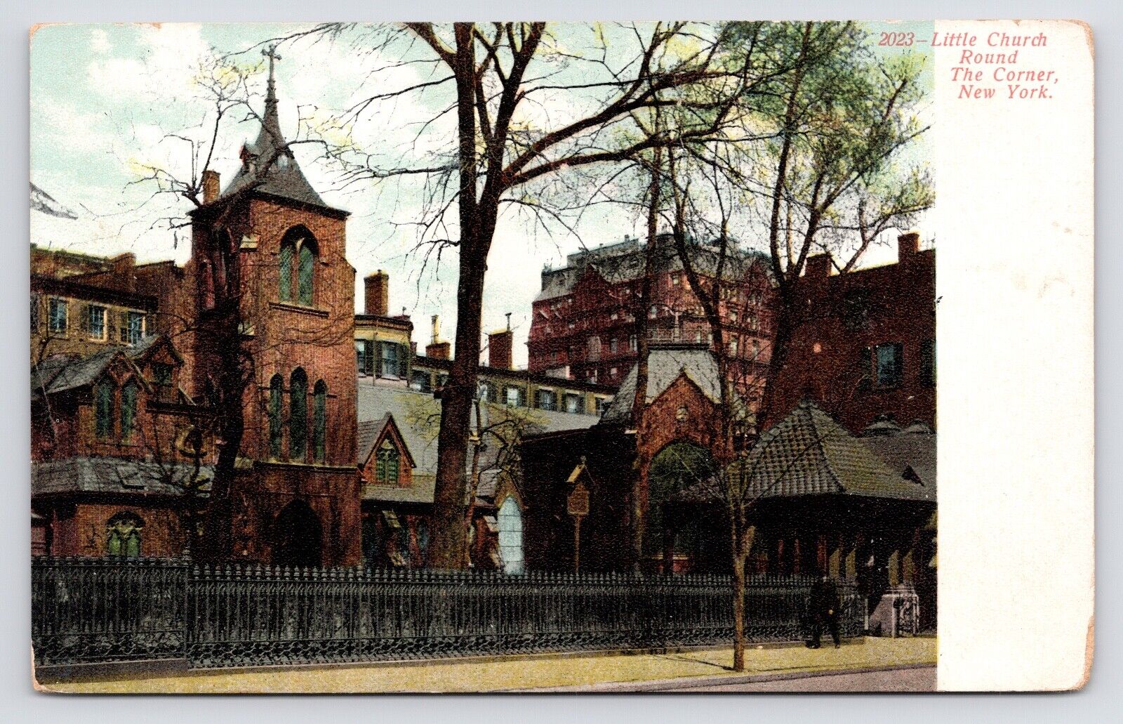 c1905~Little Church Around The Corner~Street View~New York City~NYC~ Postcard
