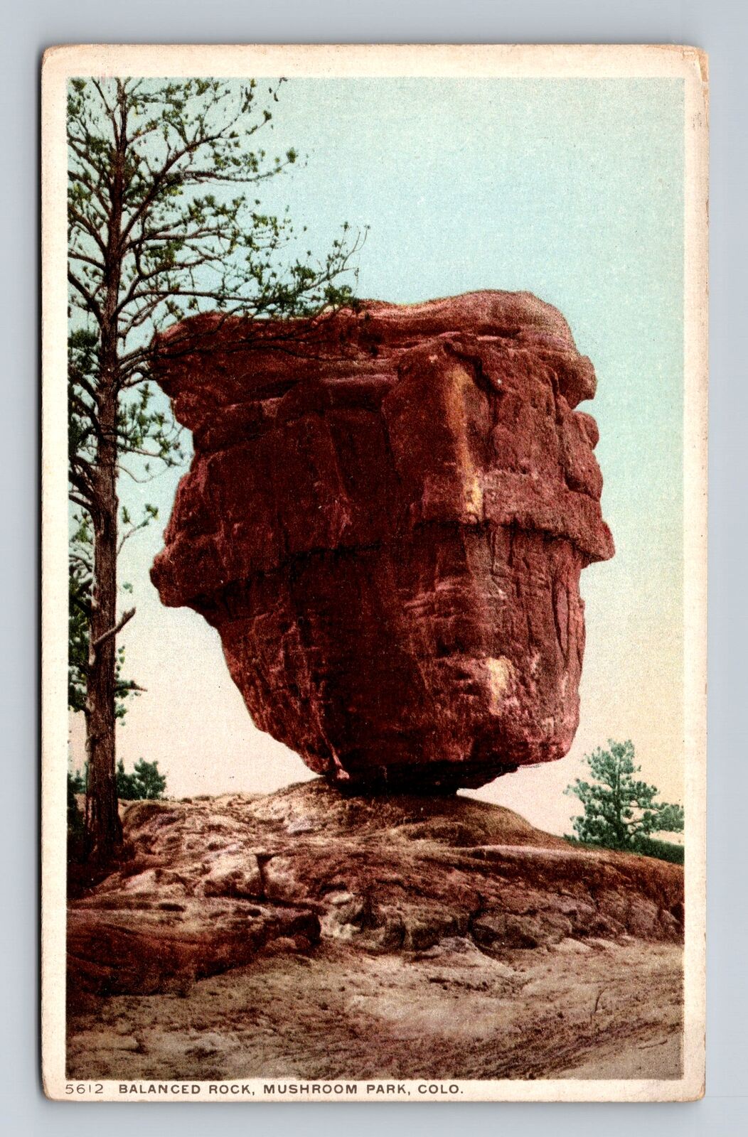 Mushroom Park CO-Colorado, Scenic View Balanced Rock, Vintage Postcard