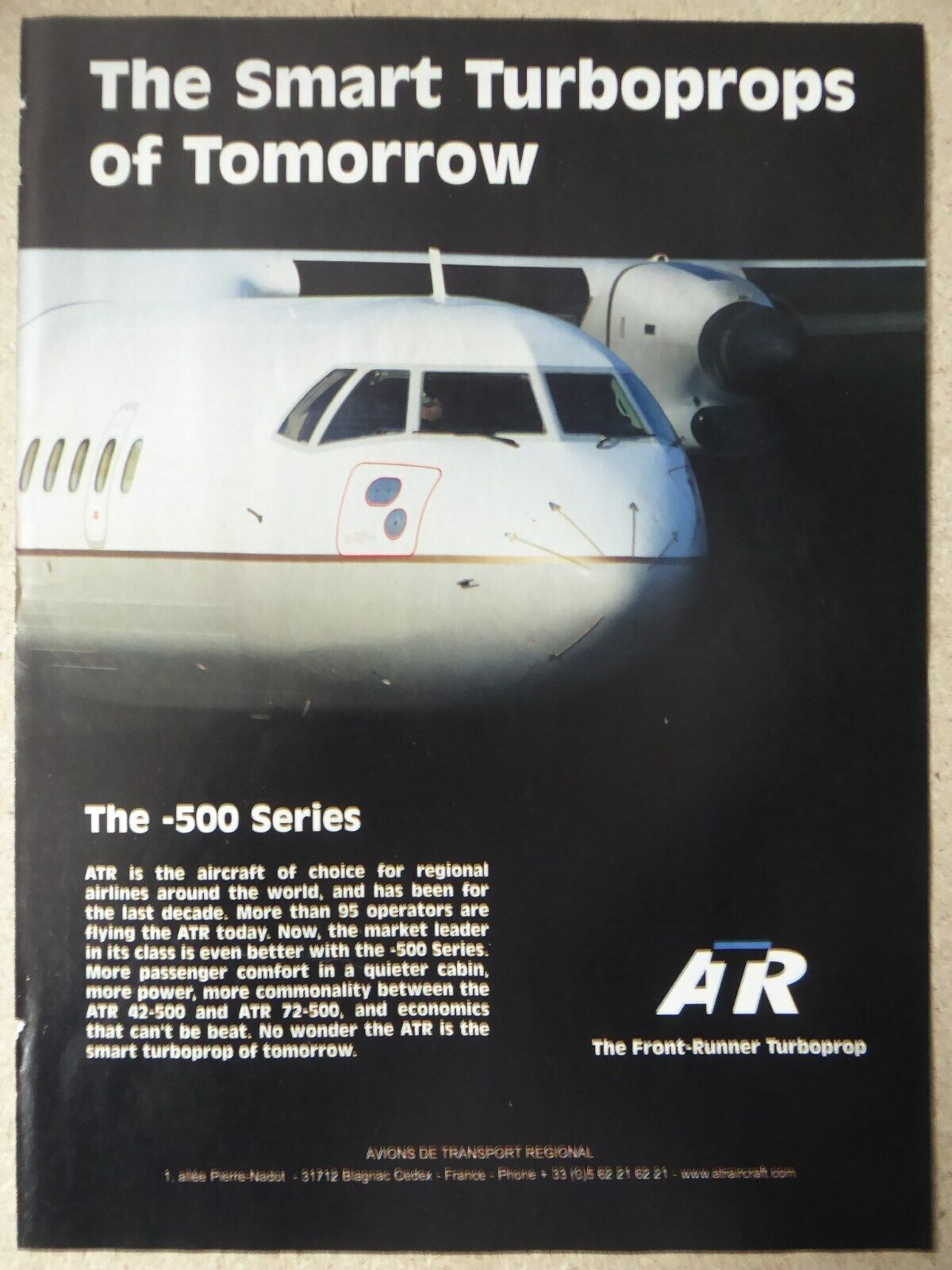 5/1999 PUB ATR REGIONAL TRANSPORT AIRCRAFT ATR 72-500 ATR 42-500 ORIGINAL AD