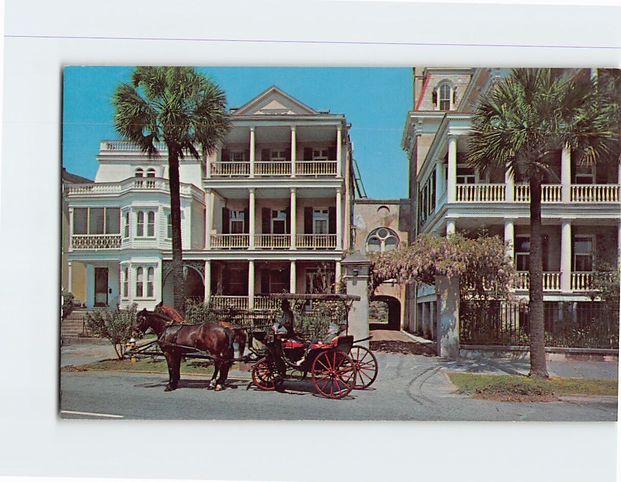 Postcard South Battery Homes Charleston South Carolina USA