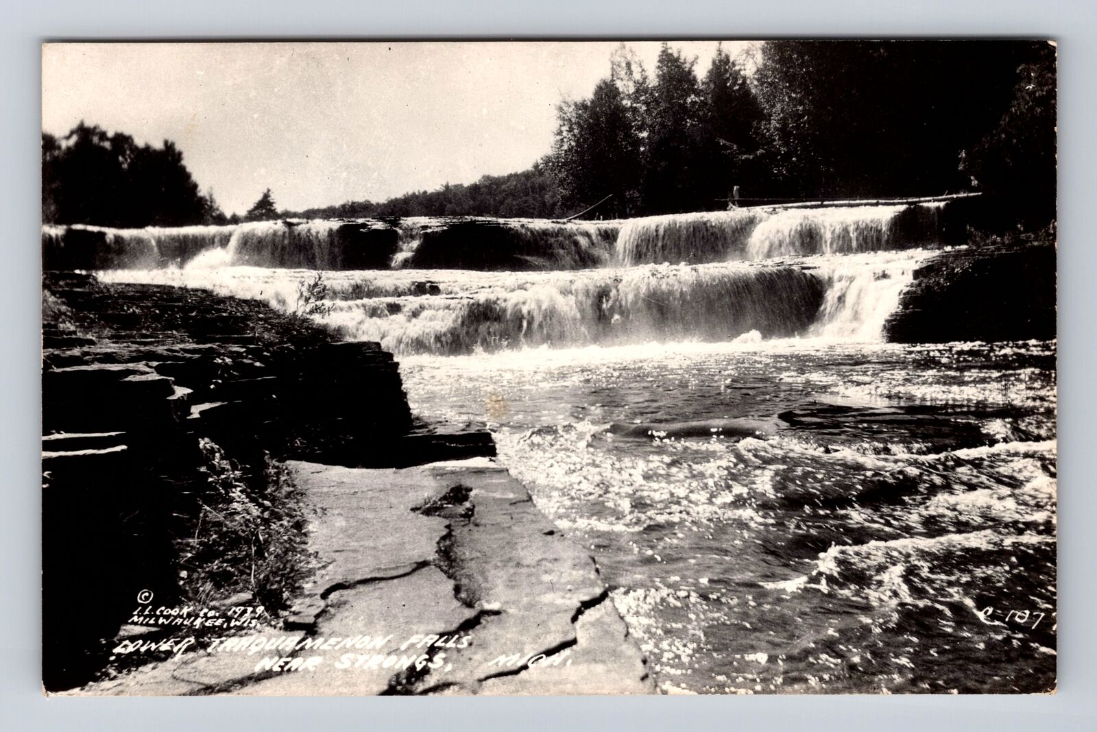 Strongs MI- Michigan, Lower Tahouamenon Falls, Antique, Vintage Postcard