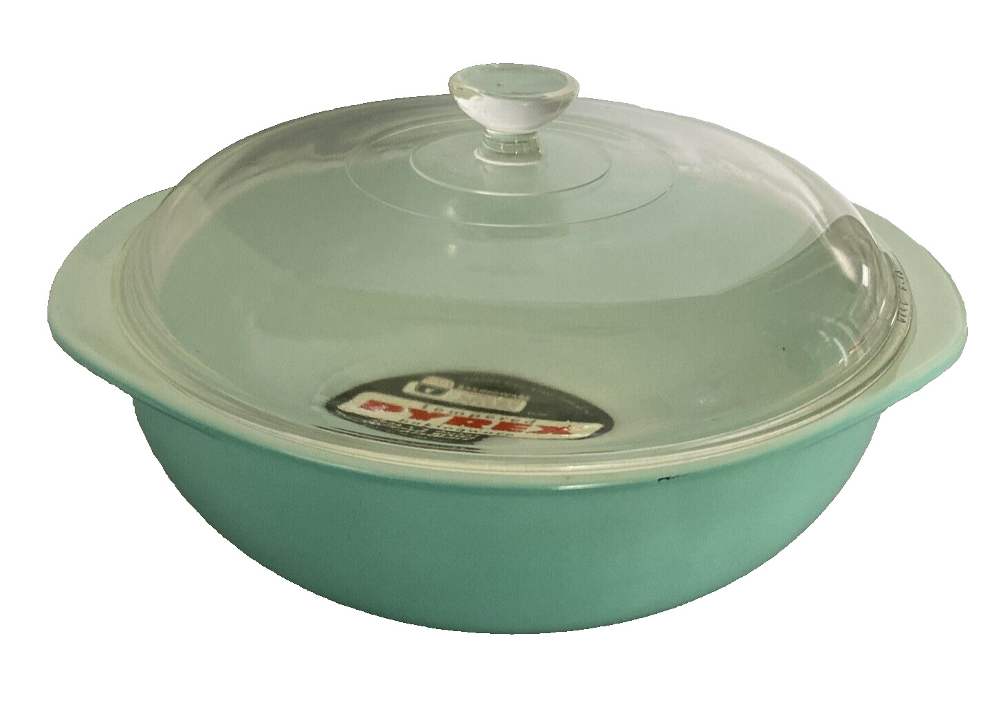Vintage Pyrex 024  2 Qt Covered Bowl Casserole Turquoise New w/ Tag