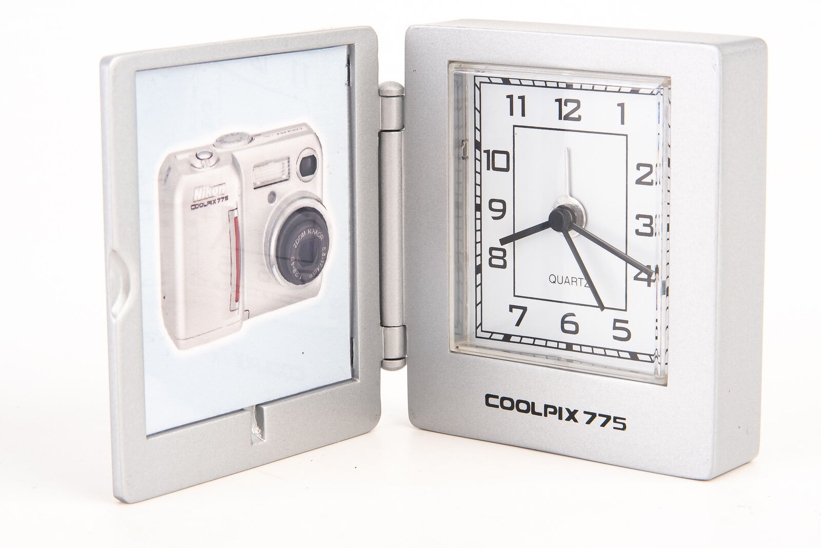 Nikon Coolpix 775 Camera Vintage Metal Travel Alarm Clock NEAR MINT V27