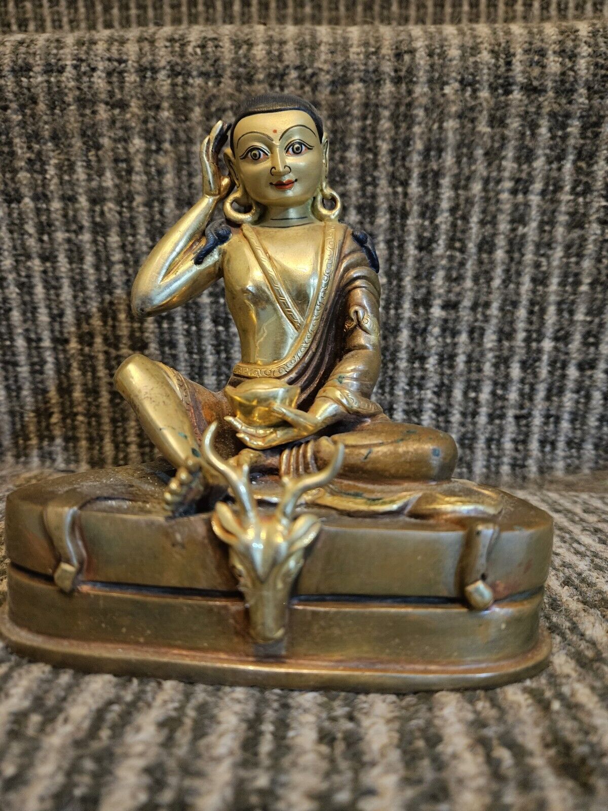 Copper and Gilt Figure  of Milarepa
