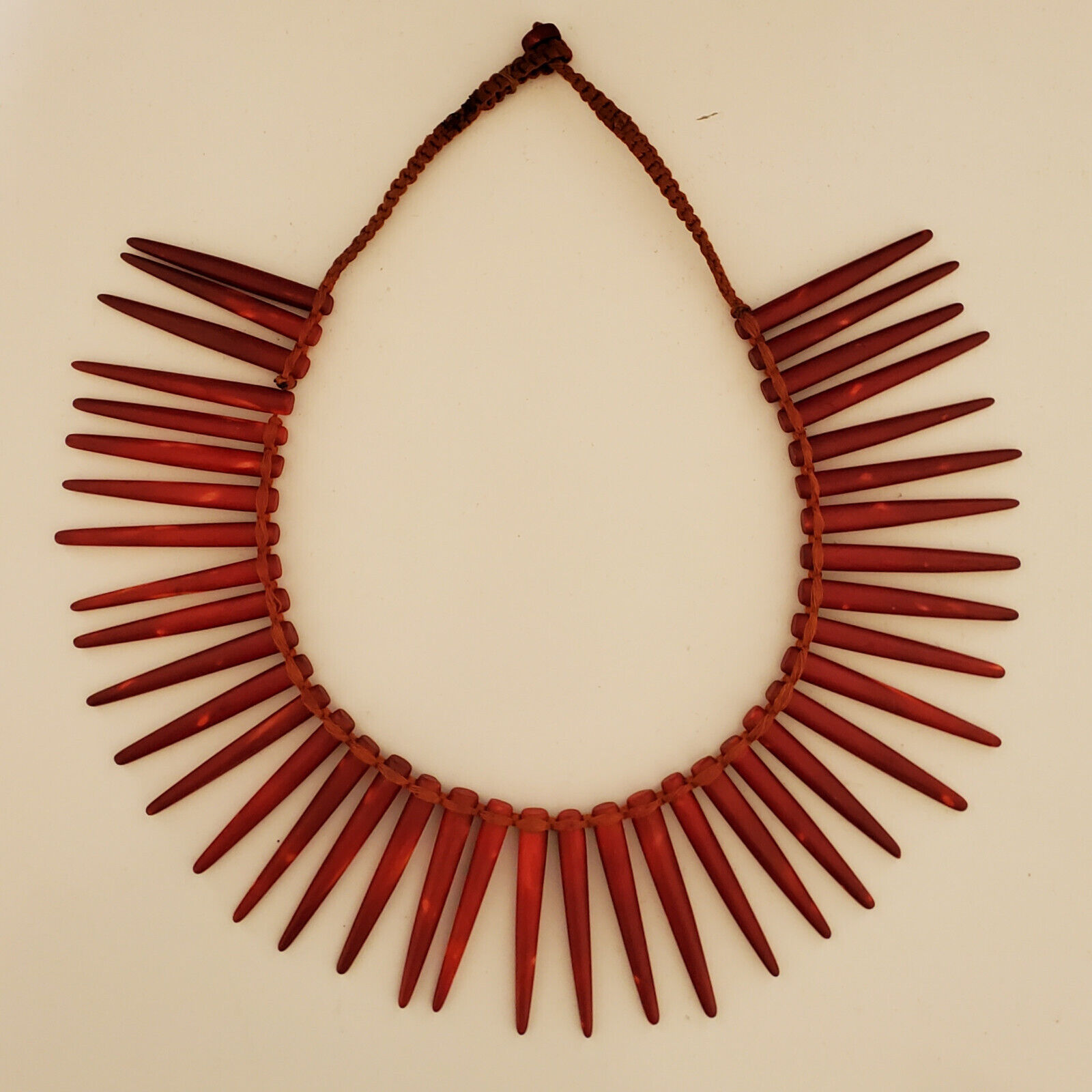 Tribal Bullet Design Yak Bone Necklace - Made in Nepal