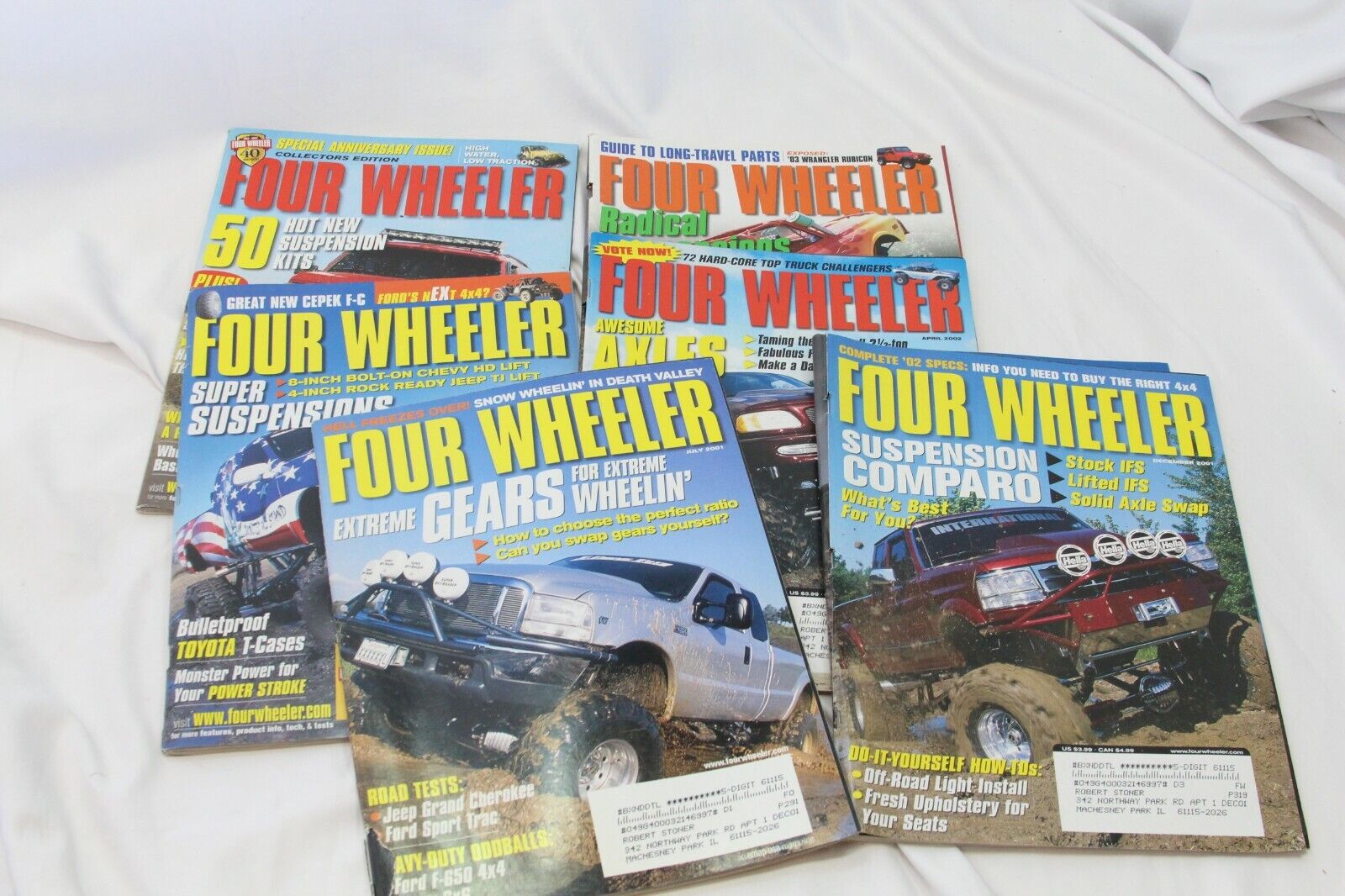 6 Four Wheeler Magazines 2001-2002 Jeep Scout