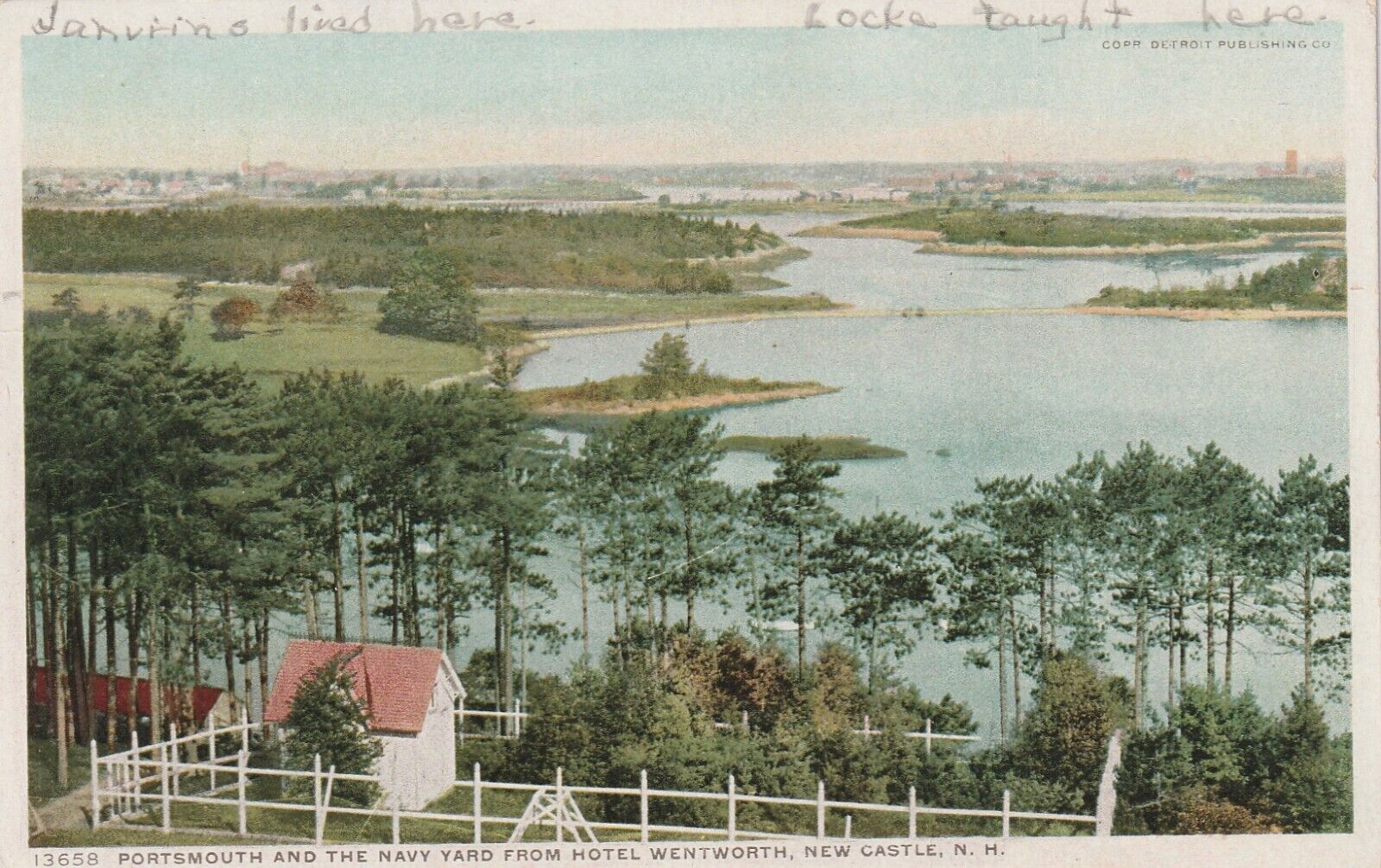 c1920s Air View Wentworth By The Sea And Navy Yard Portsmouth NH Posted Postcard