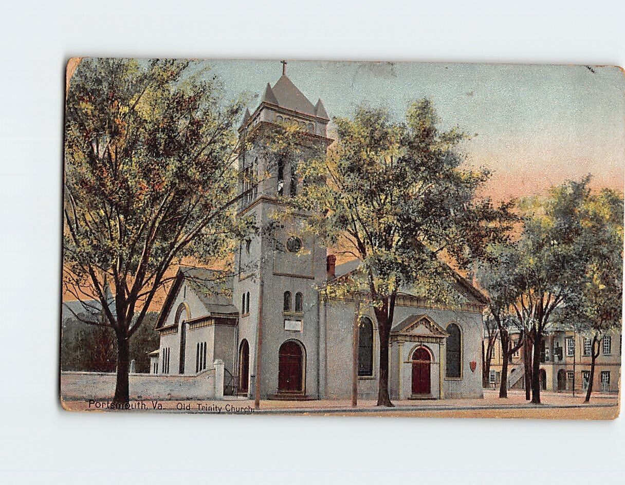 Postcard Old Trinity Church, Portsmouth, Virginia