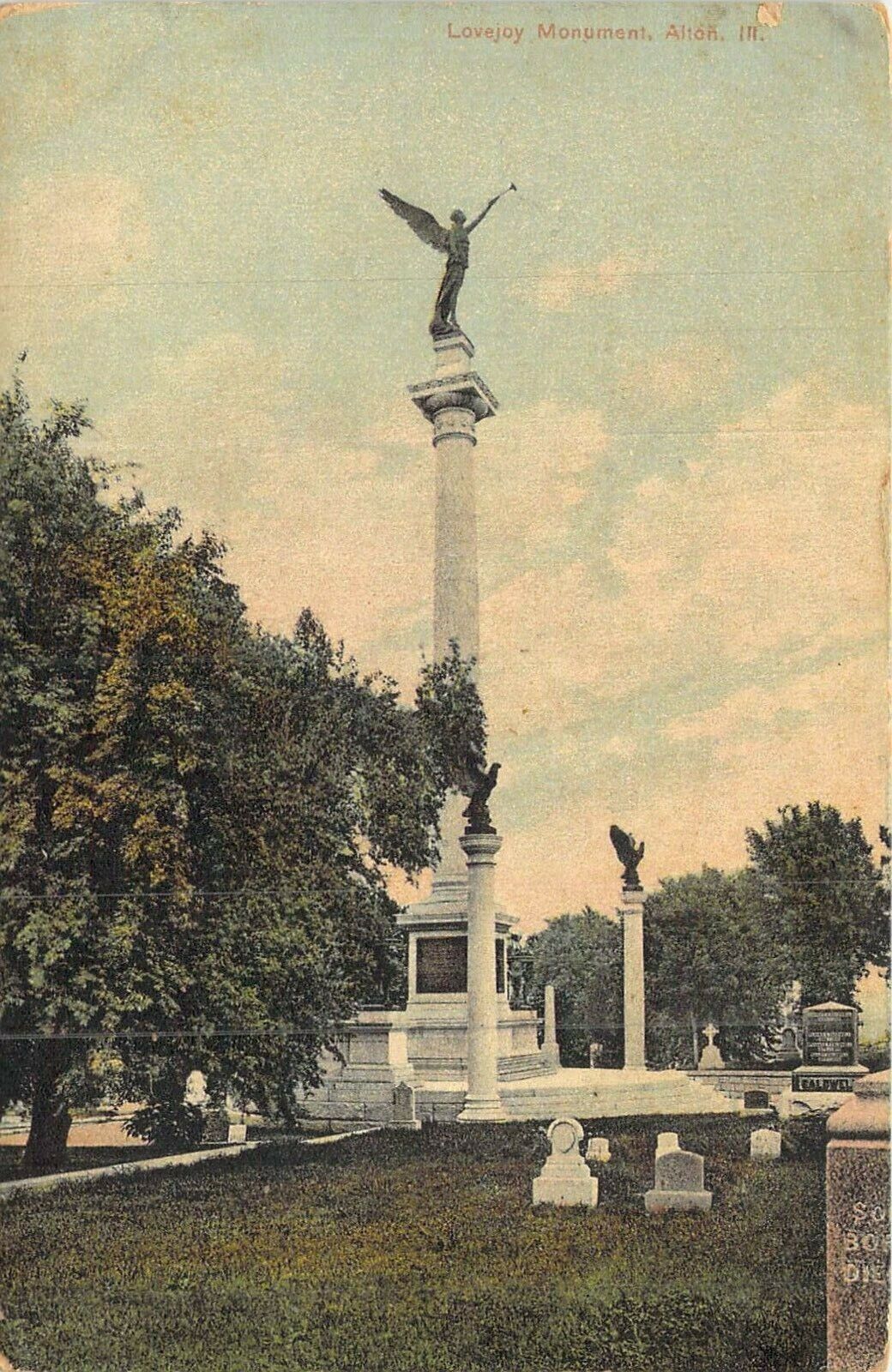 Lovejoy Monument,, Alton, Illinois, Posted 1908