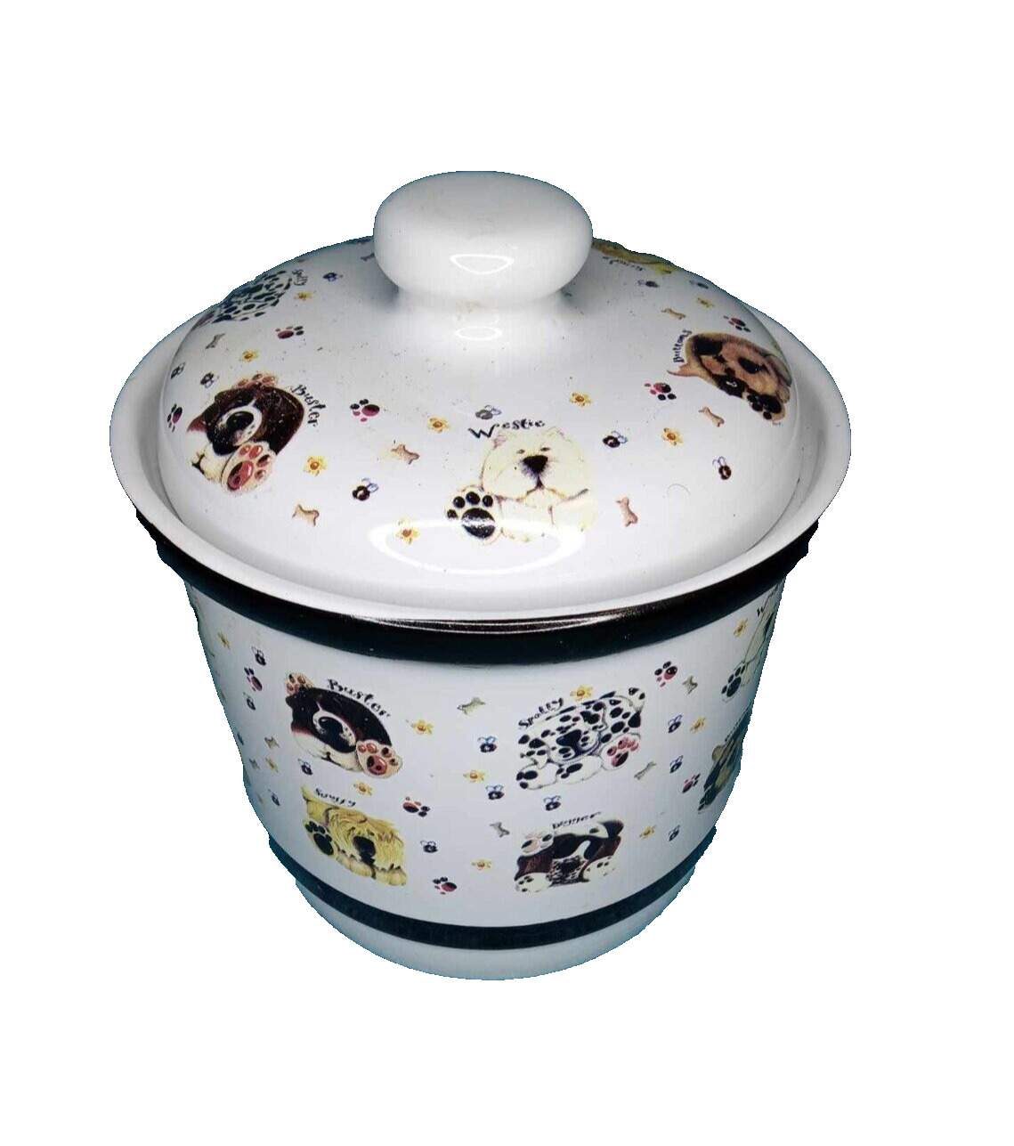 Dog Treat Ceramic Canister Jar