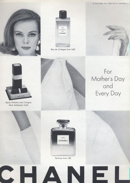 1964 Chanel No 5 Perfume PRINT AD for Mother\'s Day and Every Day great decor
