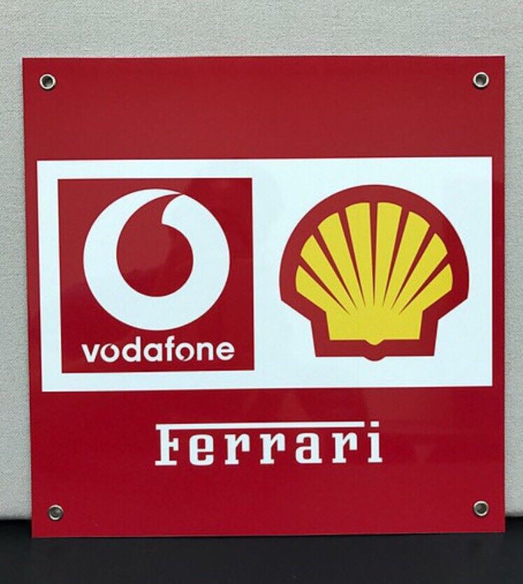 F1 Formula Ferrari Team Shell Garage Sign