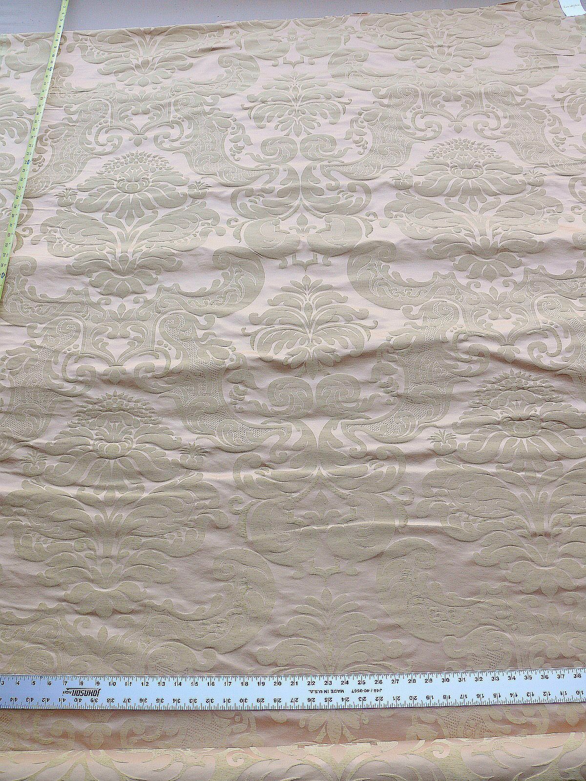 SOLD BTY Scalamandre OWW BELLONA SOFT PEACH GOLD THICK DAMASK SILK MSRPUSD406Y