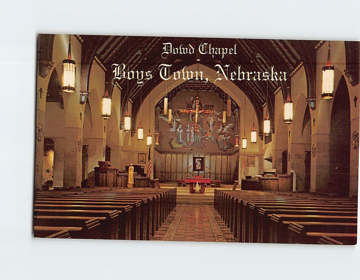 Postcard Dowd Memorial Chapel of the Immaculate Conception Boys Town Nebraska