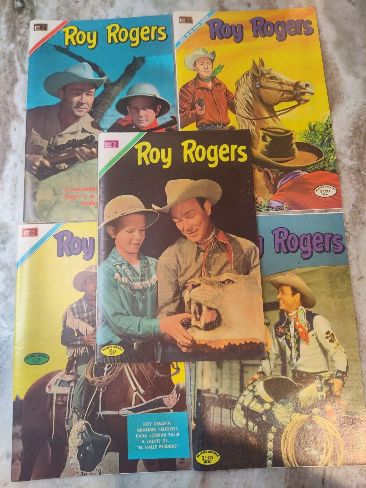 Roy Rogers Comics #243,248,249,253,255 Mexico Spanish 1971 COVERS ONLY Beauty