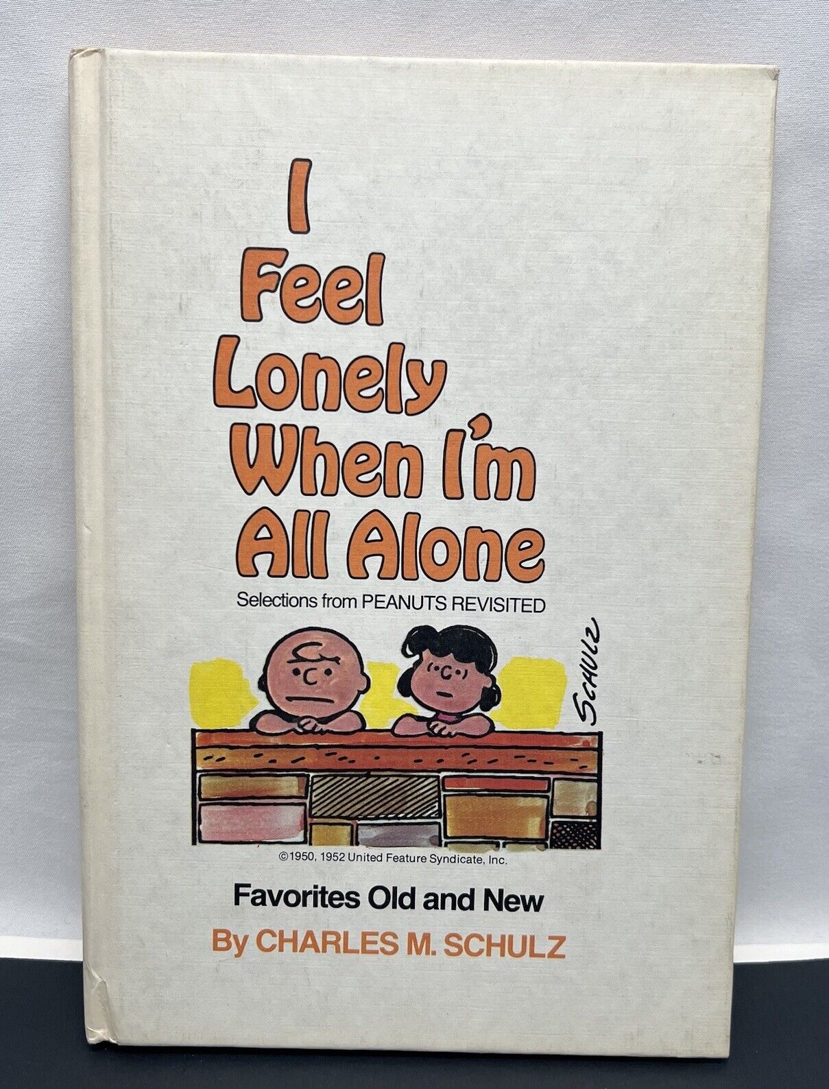 Peanuts: I Feel Lonely When I\'m All Alone HC 1959 Series 5th Print 1974 ~ Good