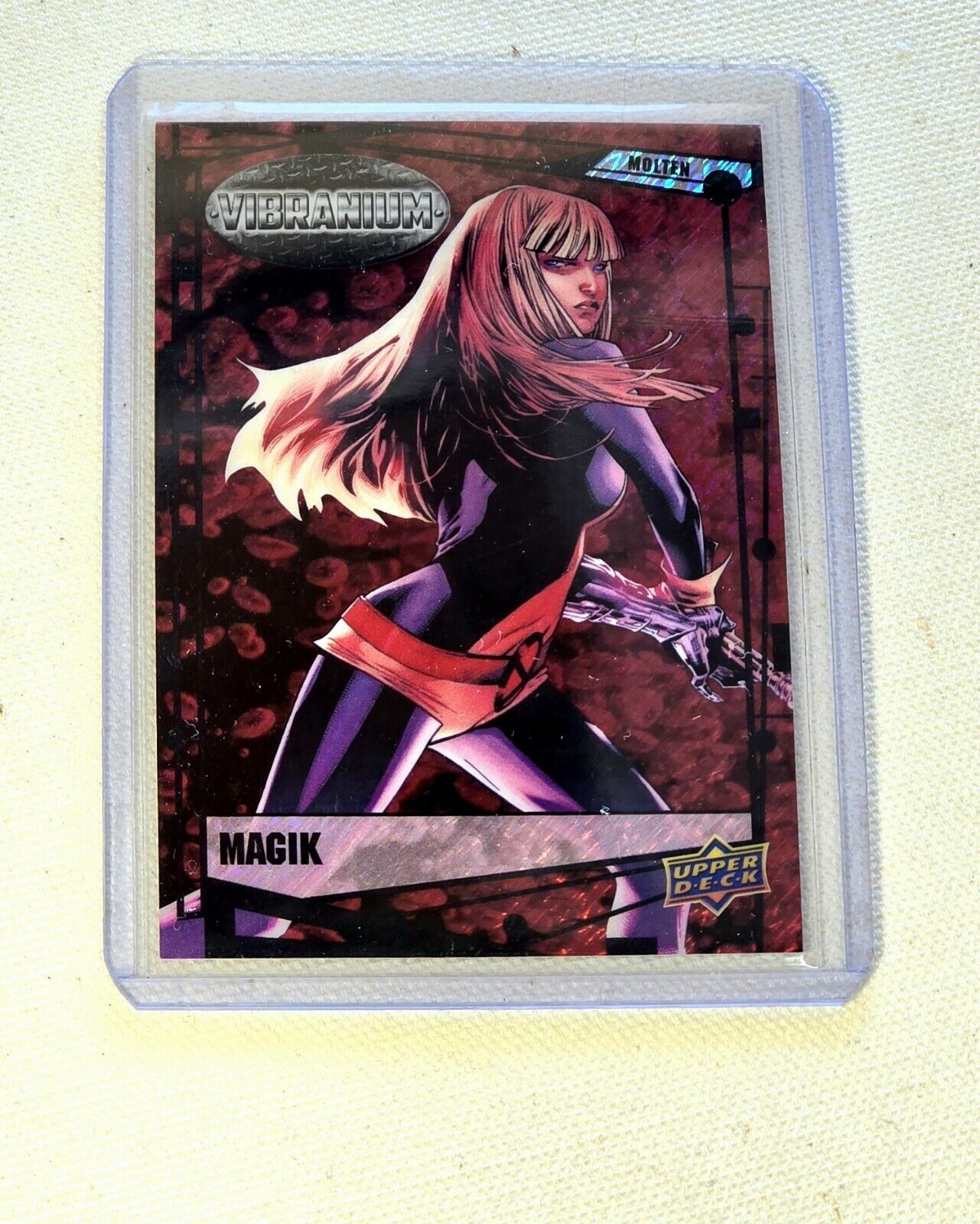 2015 Marvel Vibranium Molten Red Foil /299 Numbered Magik Trading Card 