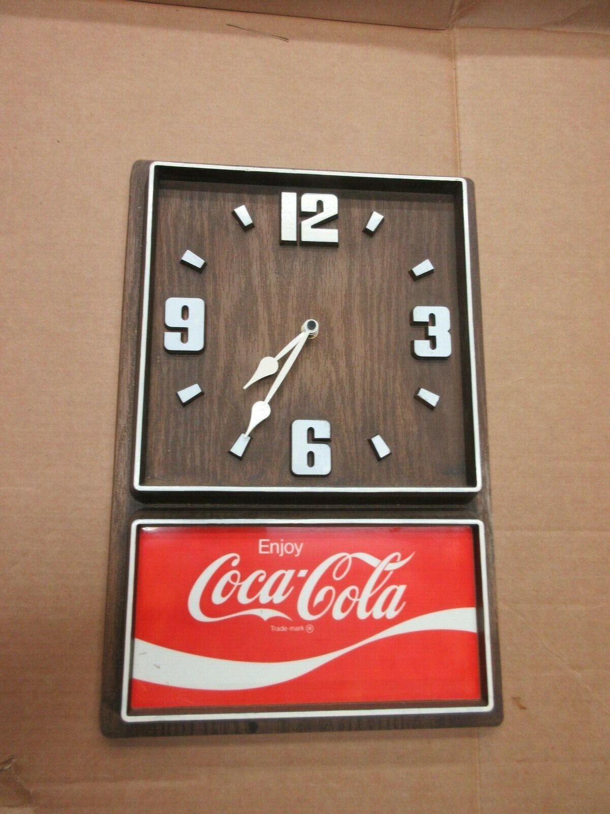 Vintage Enjoy Coke Hanging Wall Clock Sign Advertisement  B10