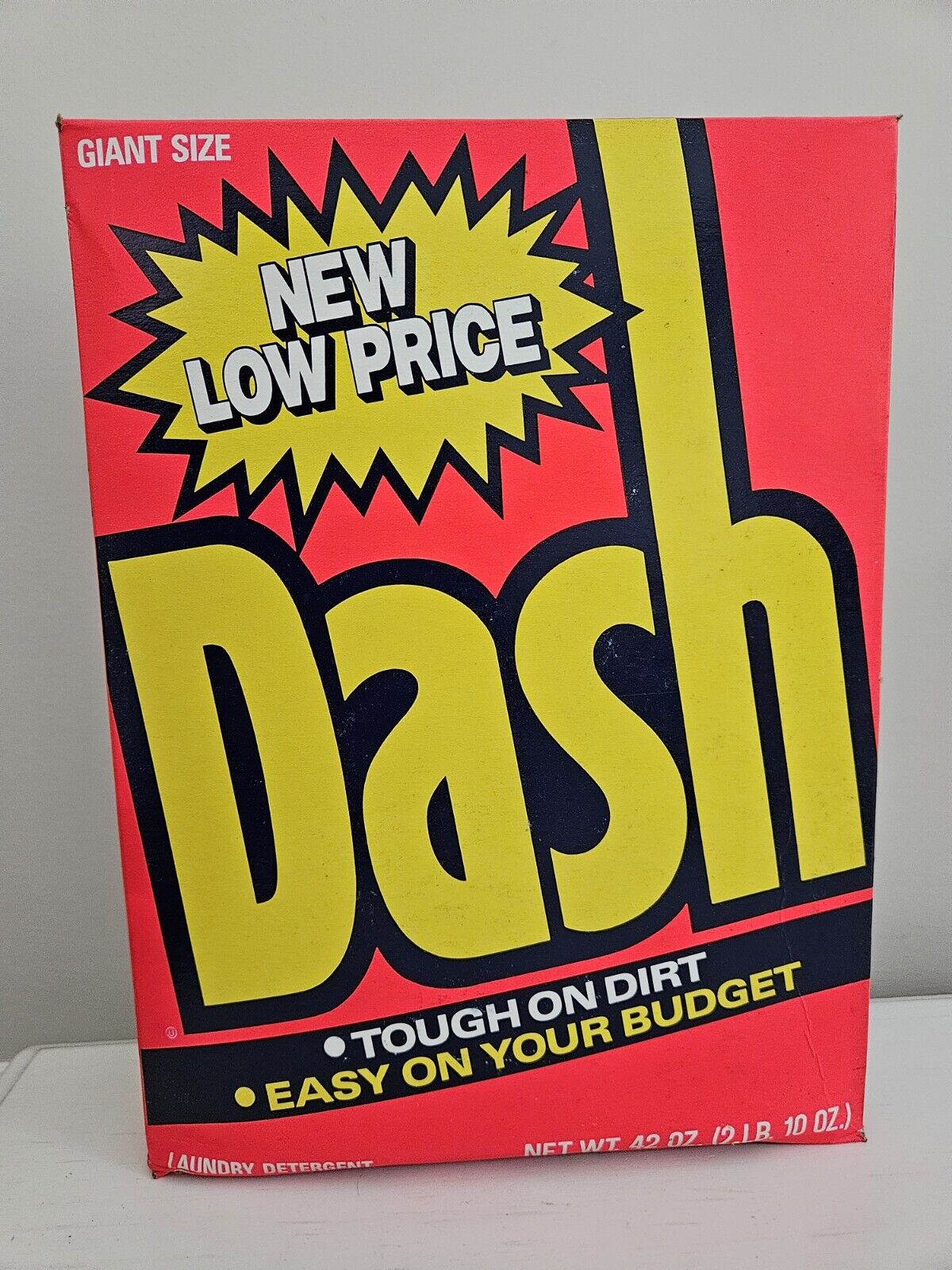 Vintage Retro 1980s NOS Full Laundry Detergent Box Dash Movie Prop Orange Box