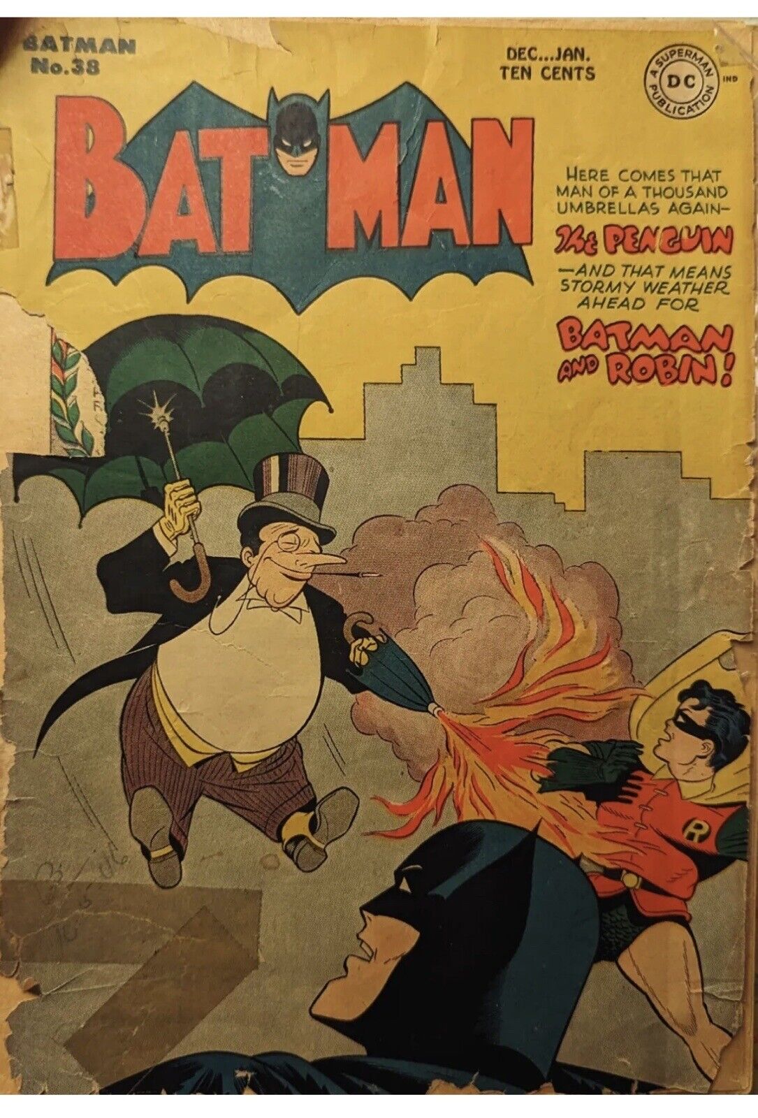1948 Batman Comic#38 Fair Condition All Interior Pages Are Fine