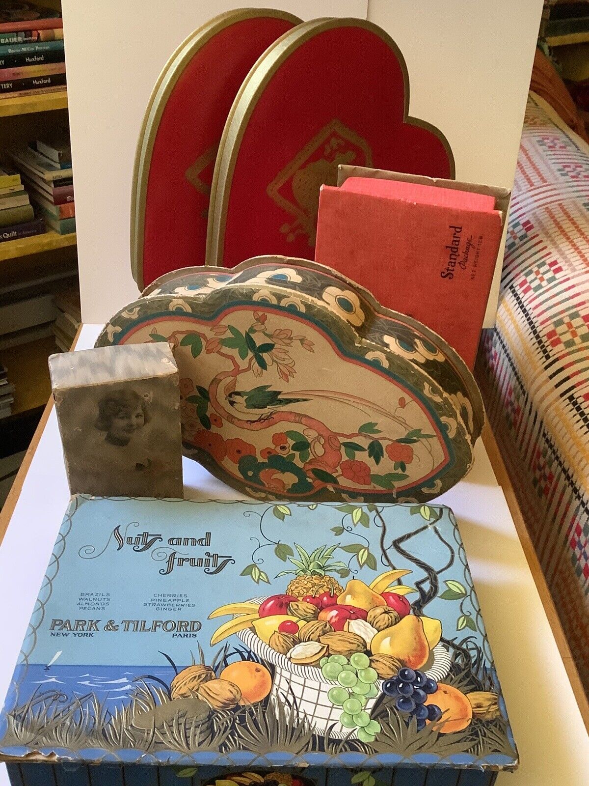 1920-50’ Vintage Candy Boxes Lot of 5 Colorful Candy Boxes w/Beautiful Designs