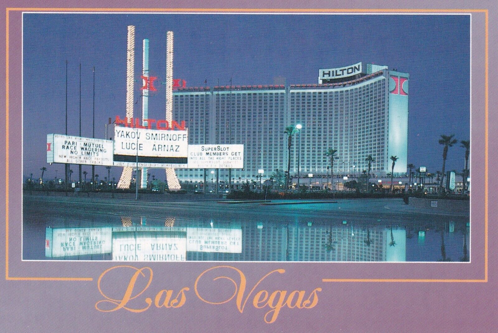 Lucie Arnaz at Hilton Casino Las Vegas Nevada Postcard 1991 Closed 2012