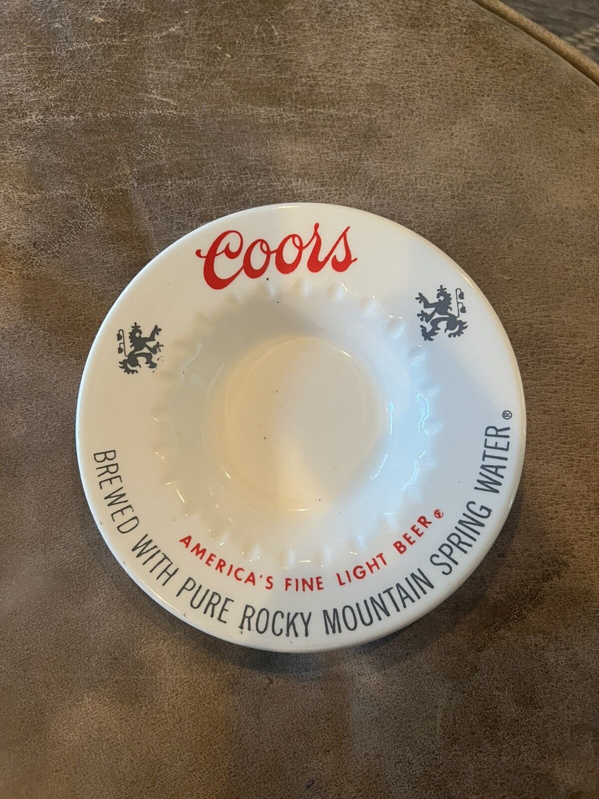 Vintage Coors Beer Ashtray  Golden Colorado Made In USA 