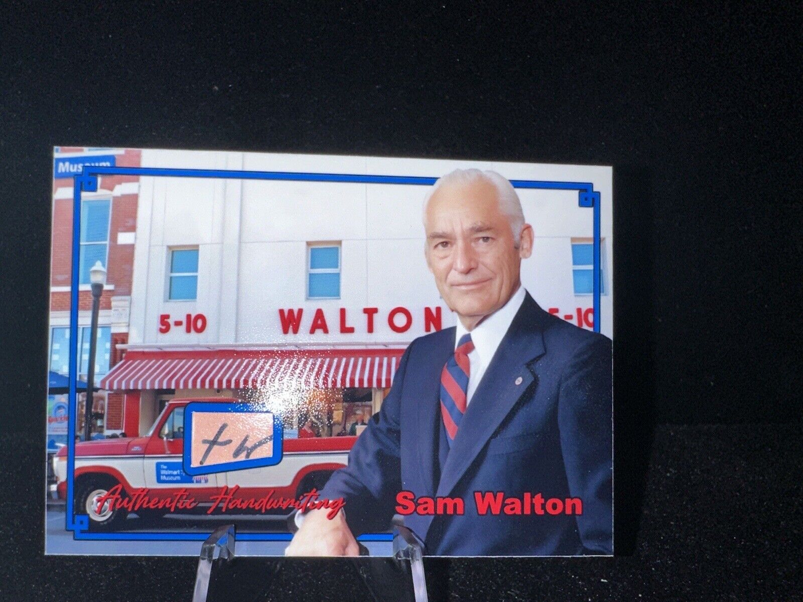 Sam Walton Handwritten Word FOR Custom Trading Card - Wal-Mart Founder - JSA
