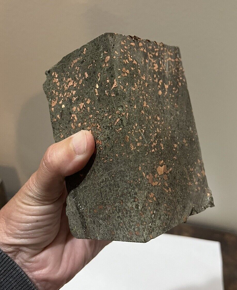 2 lb 10.9 oz Raw Native Copper Ore Slab Cut Mineral Keweenaw U.P Yooper Michigan