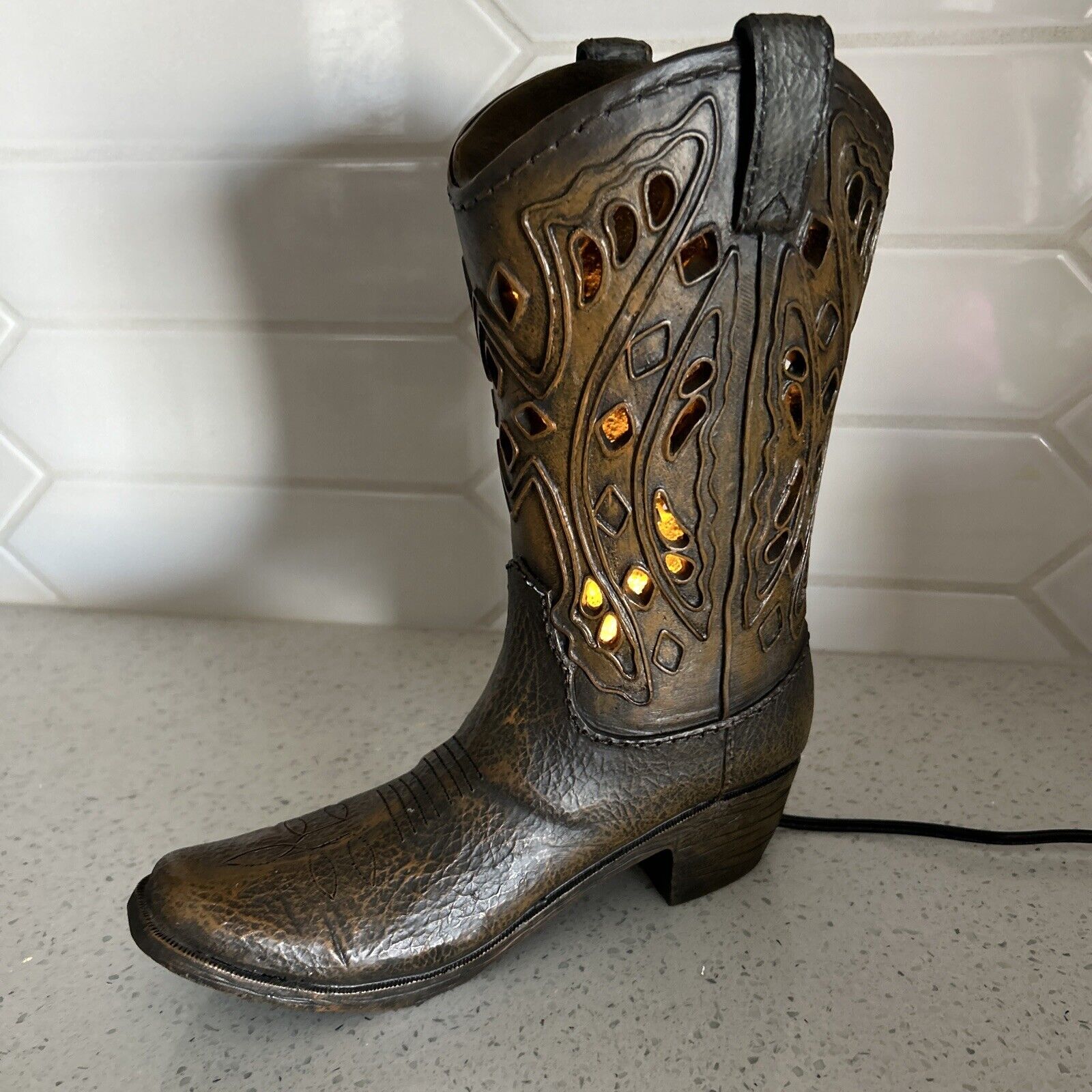 Cowboy Boot Lamp Cowboy Boot Night Light Cowboy Boot Accent Lamp Plug In Cord