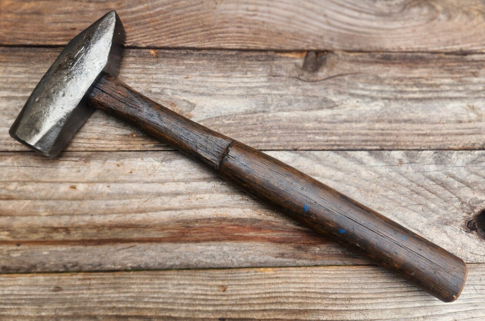 Vintage 2 LB Cross Peen Hammer w/ Wood Handle - Blacksmithing Forging Hammer
