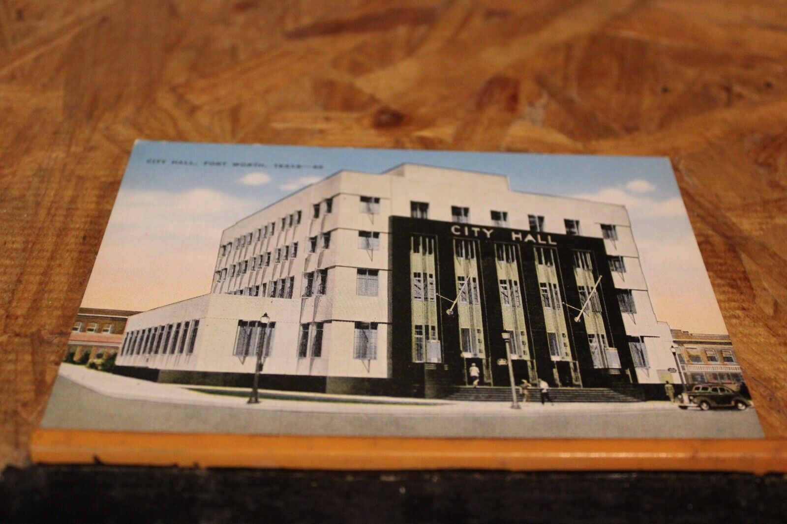 Postcard-A-City Hall, Fort Worth, Texas-Linen-Unposted