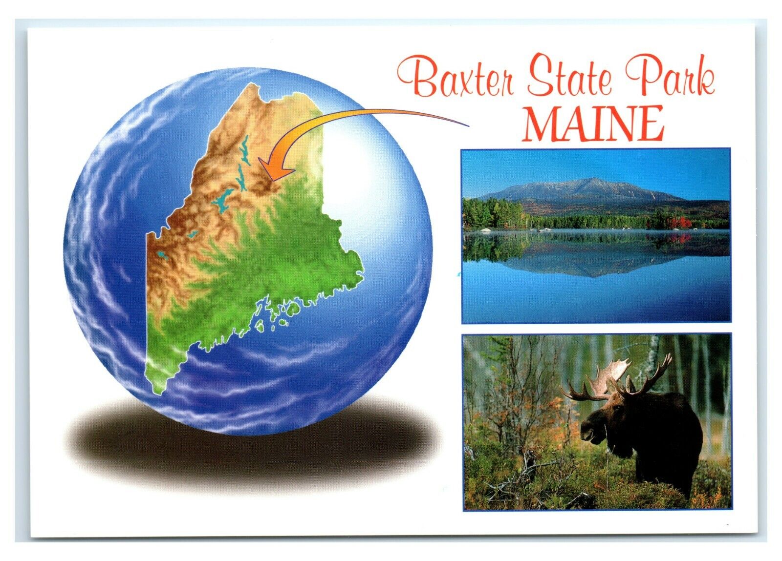Postcard Greetings from Baxter State Park, Mt Katahdin Togue ME MS669A