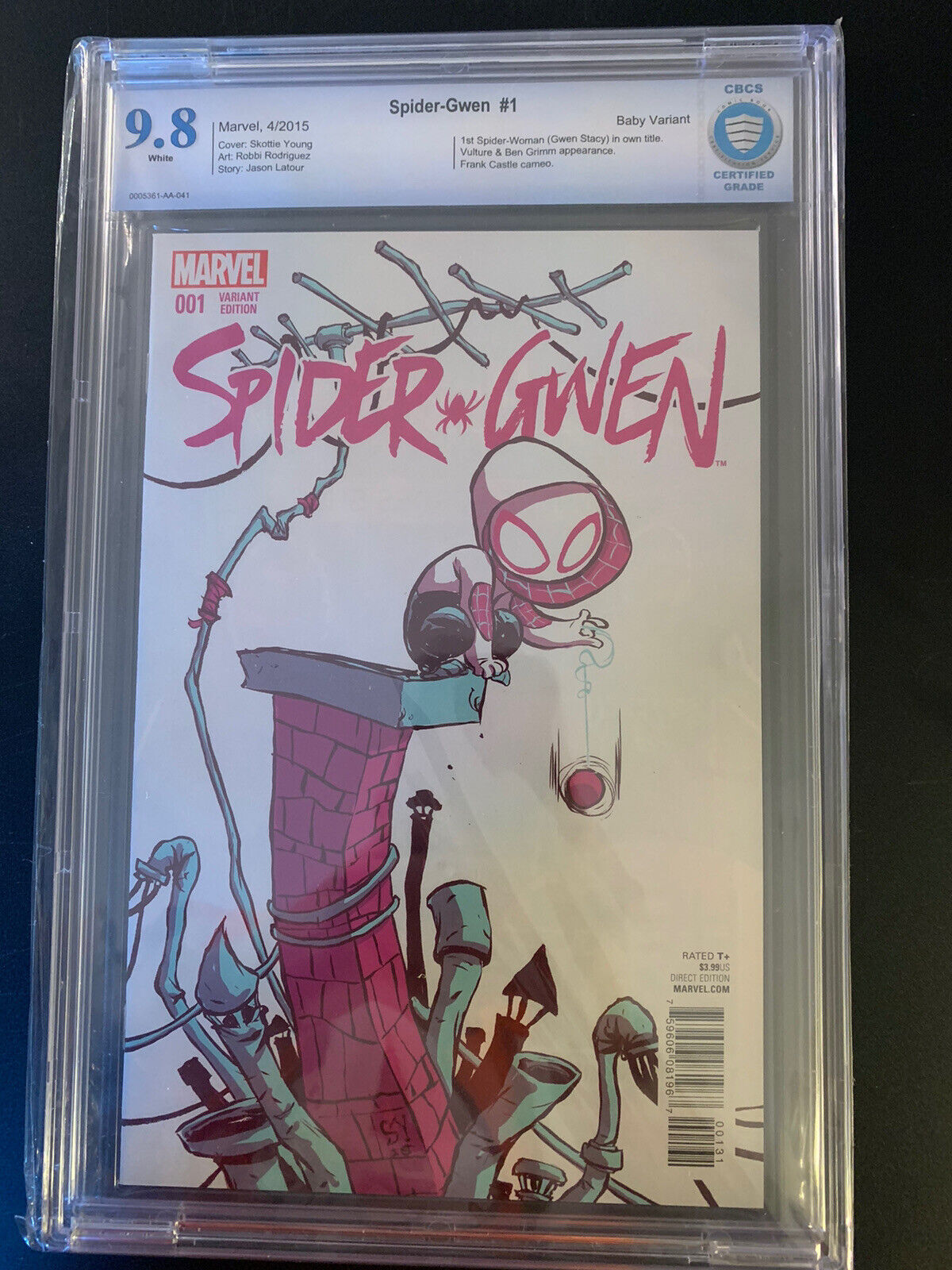 SpiderGwen 1 CBCS 9.8 Skittle Young  Variant