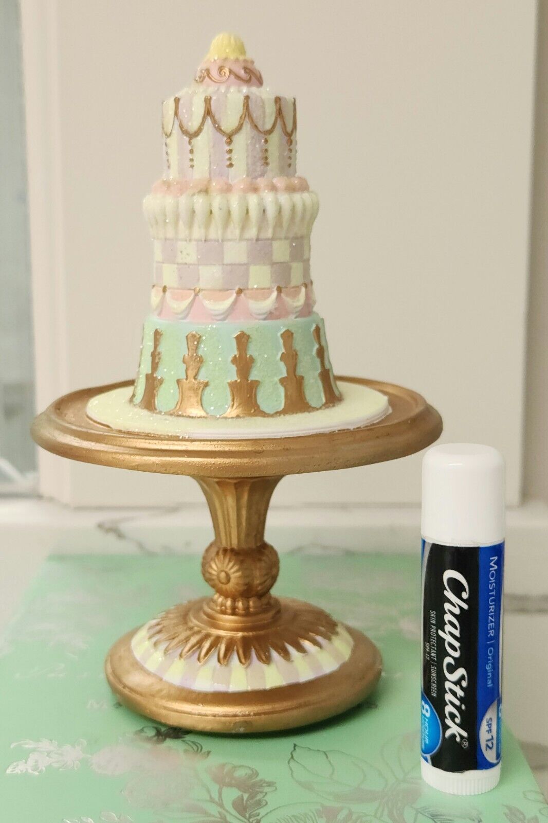 Mackenzie Childs Pastel Confections Petite Cake on Pedestal Mini 