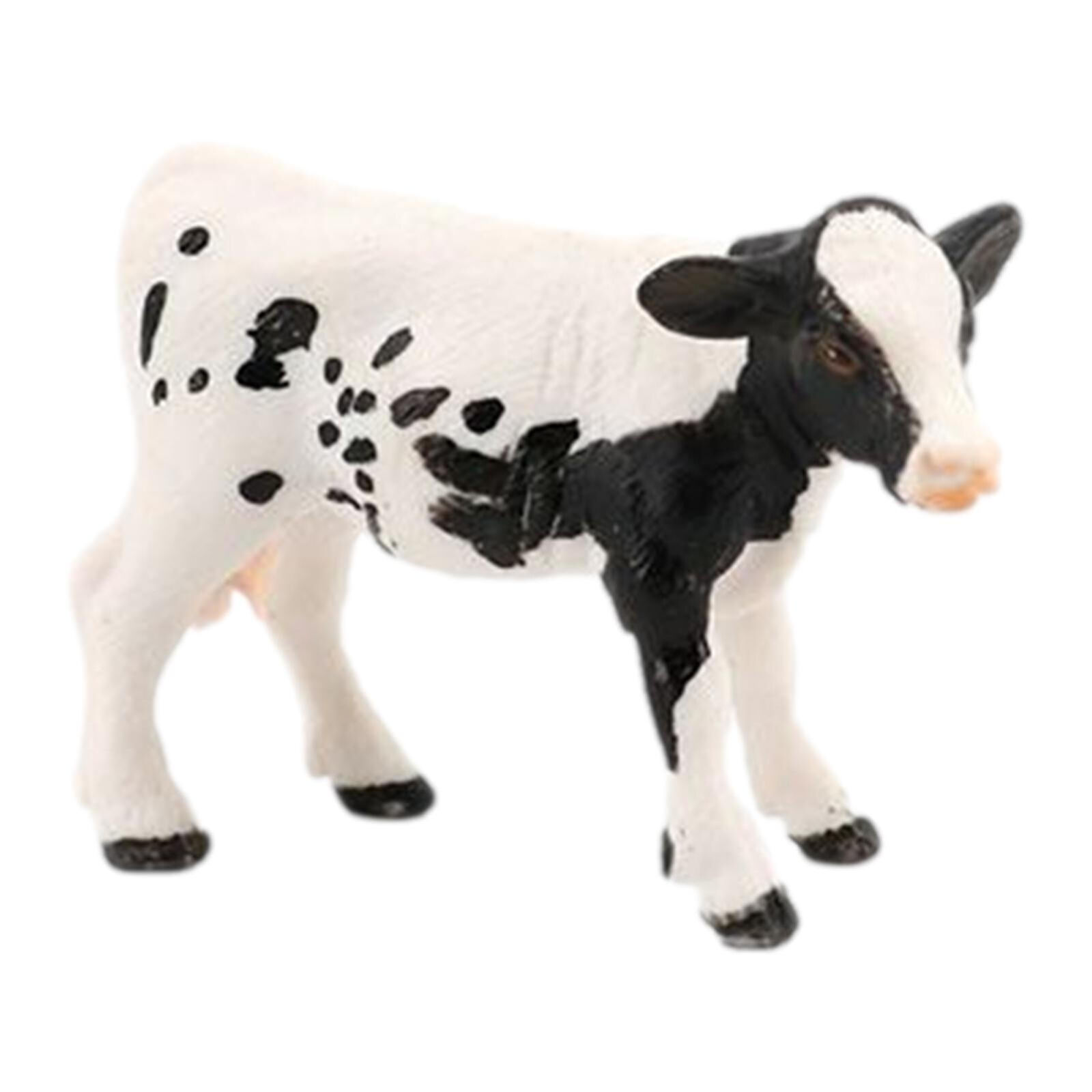 Calf Statue Realistic Holstein Cow Toys Farm Animals Educational Learning Toy