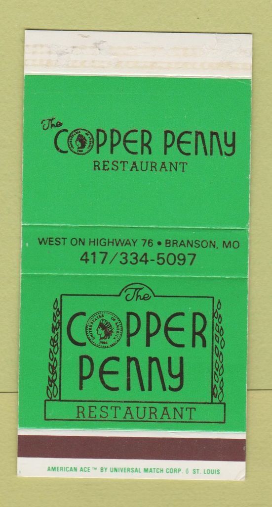 Matchbox - Copper Penny Restaurant Branson MO