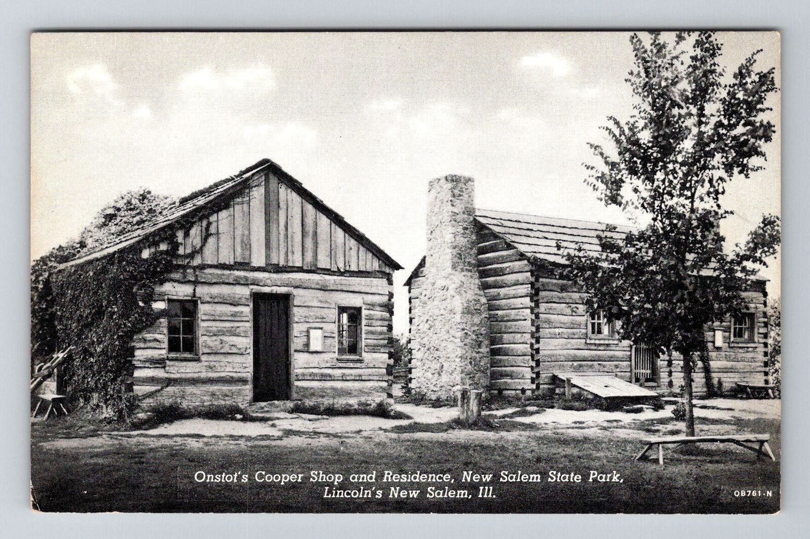 New Salem, IL-Illinois, Onstot\'s Cooper Shop & Residence, Vintage Postcard
