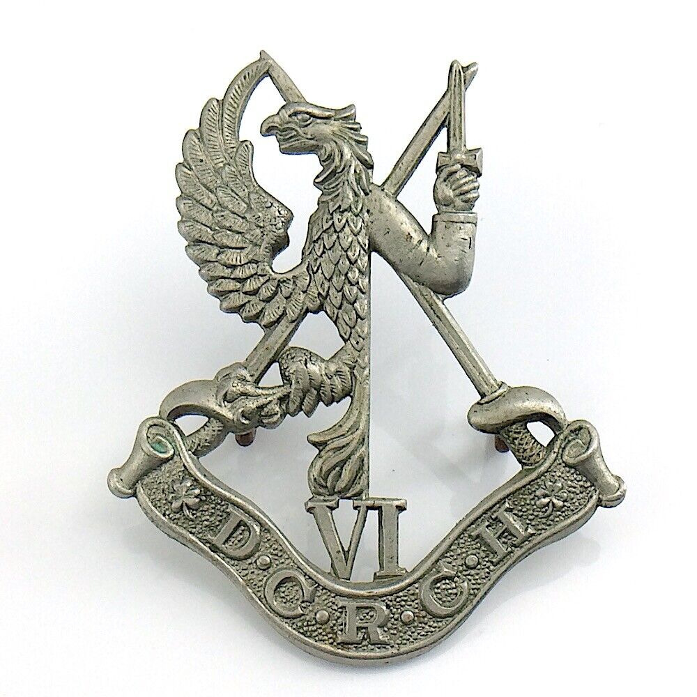 WW2 Duke Of Connaught Royal Canadian Hussars DCRCH Cap Badge Pin 2in 10.2g J104
