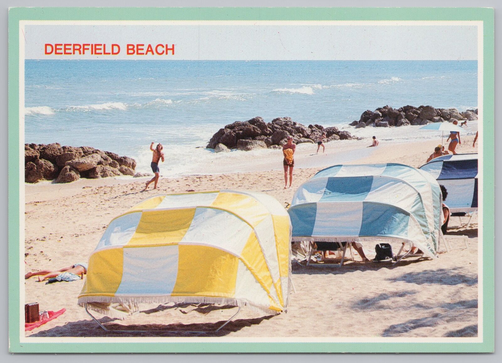 State View~Beach Scene Deerfield Beach Florida~Continental Postcard